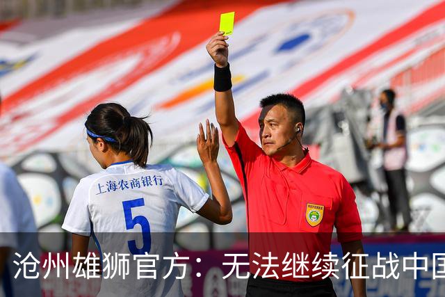 沧州雄狮官方：无法继续征战中国足球职业联赛